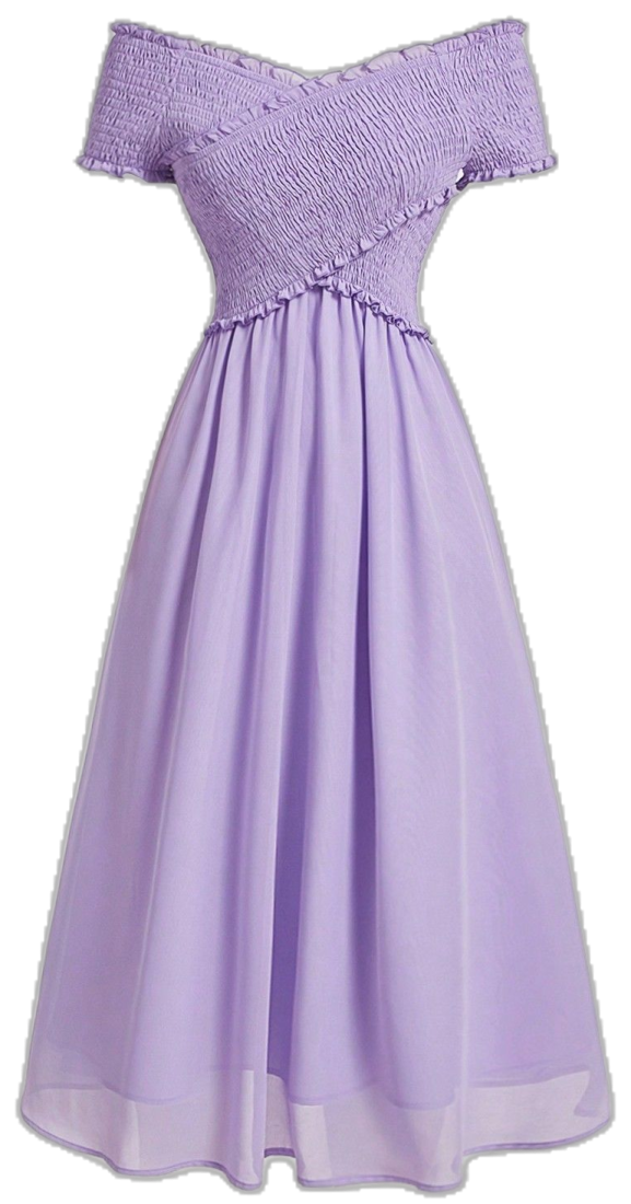 a little girl wearing a purple dress