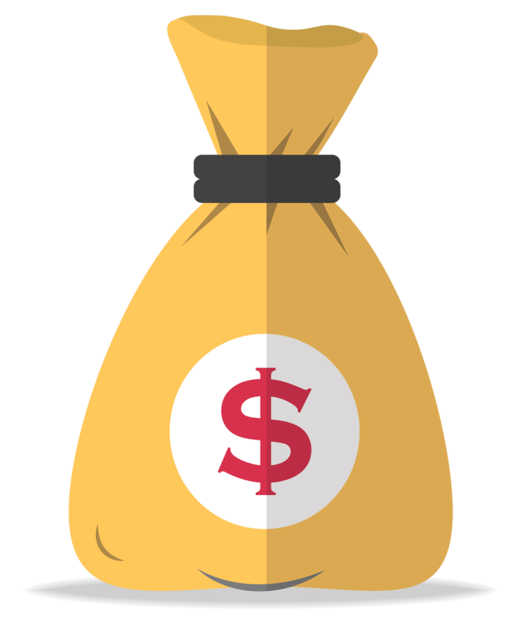 a bag with a dollar sign on it