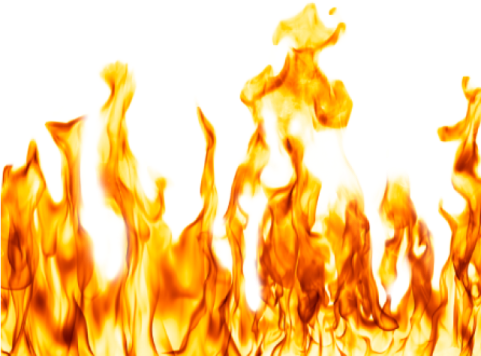 fire flames on a white background
