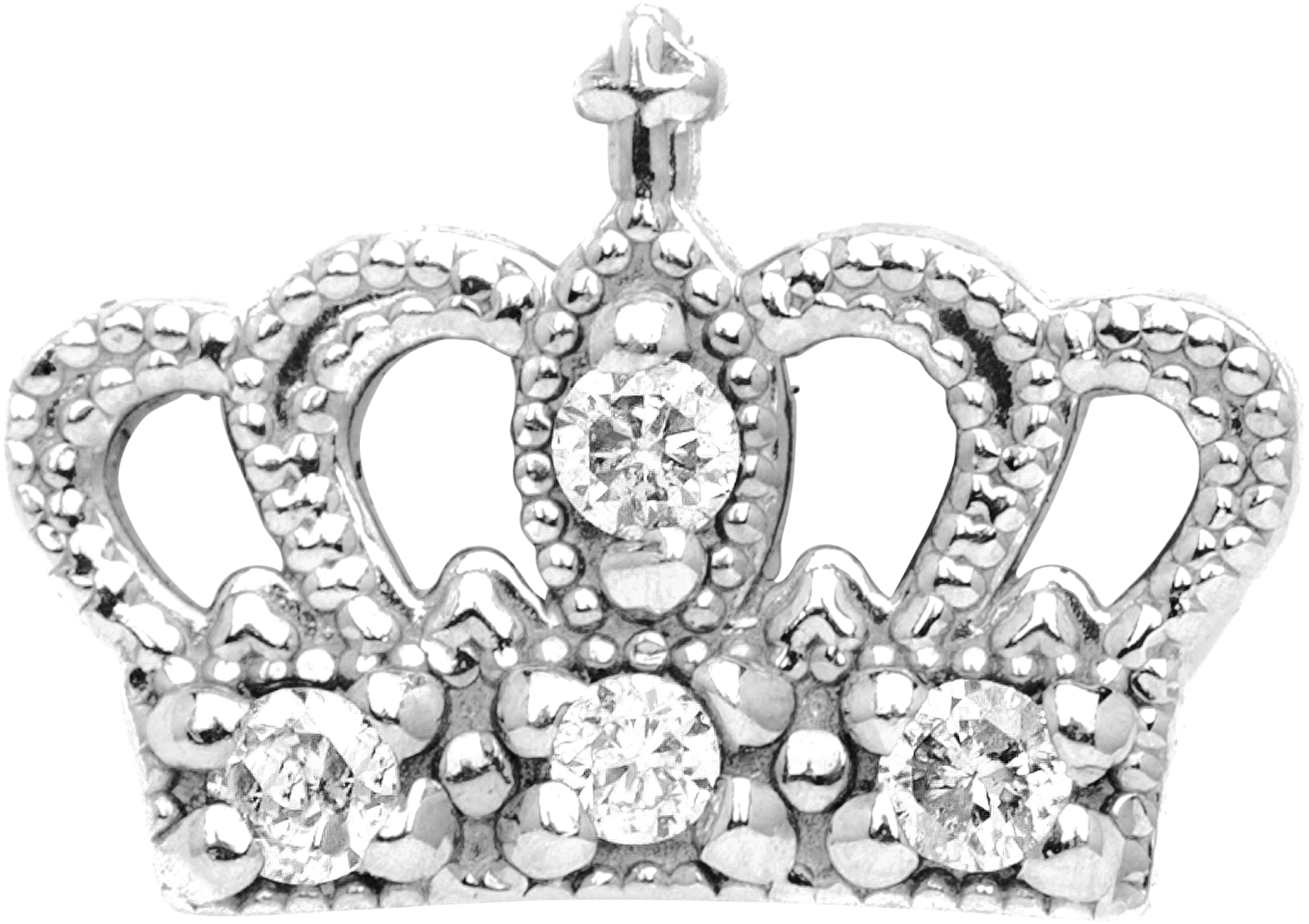 a diamond crown pendant on a white background