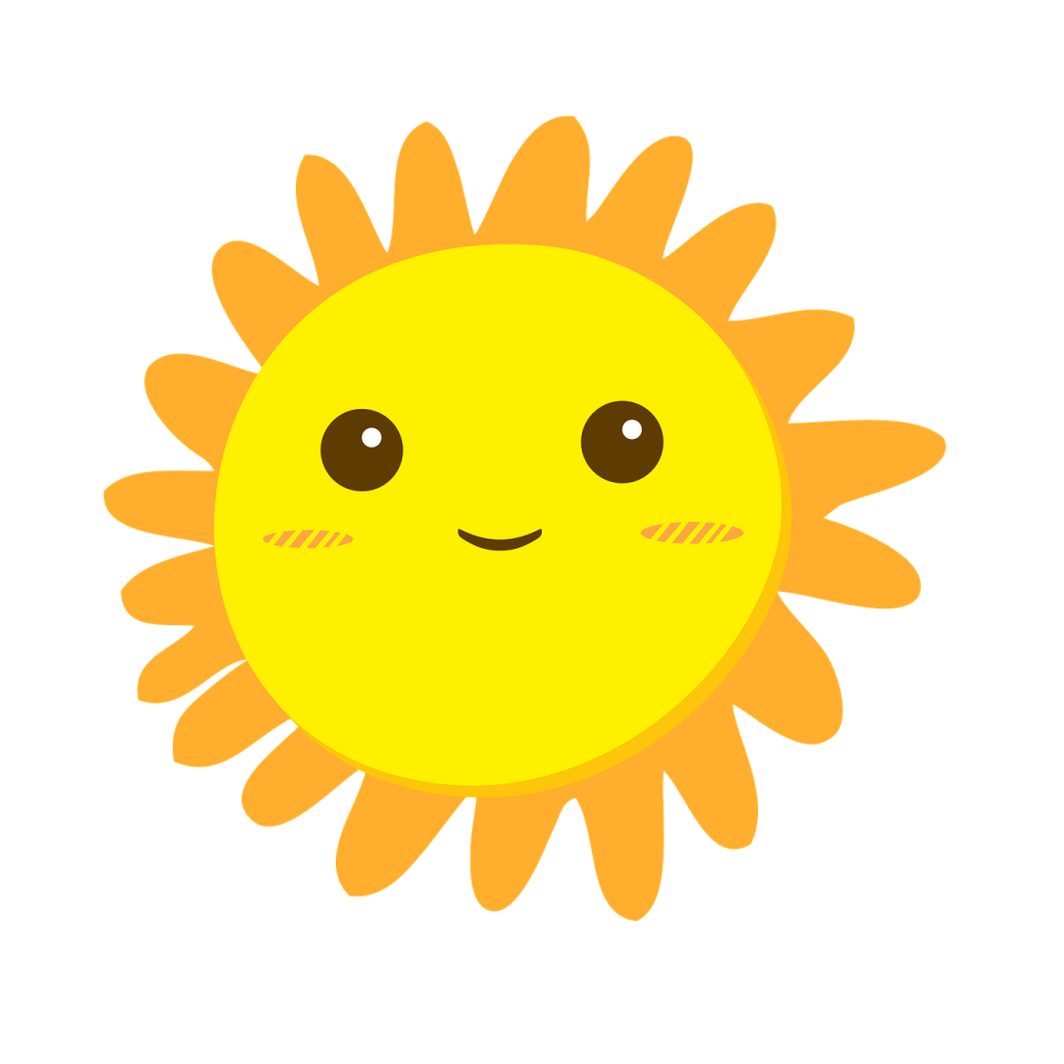 a yellow sun with a smiley face on it