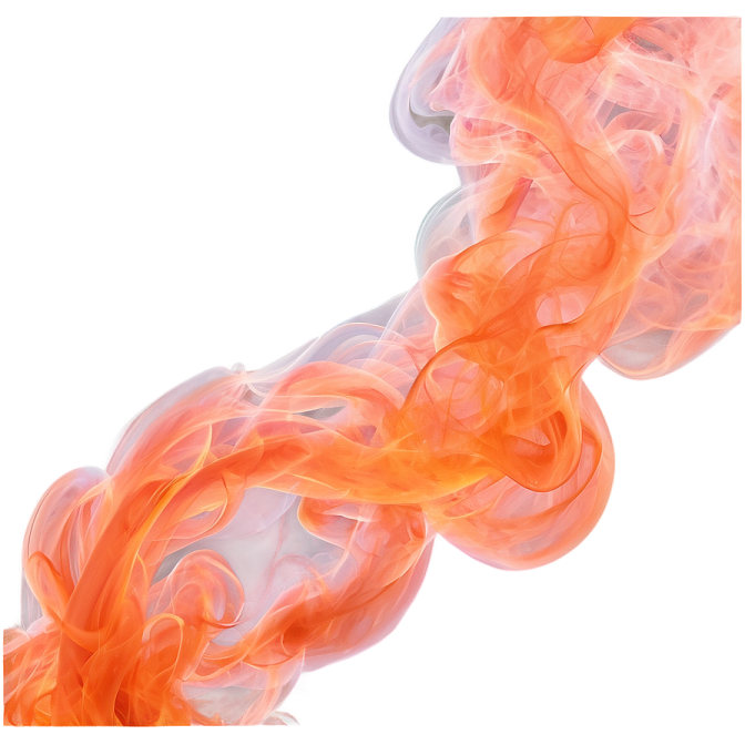 a close up of a red and orange smoke