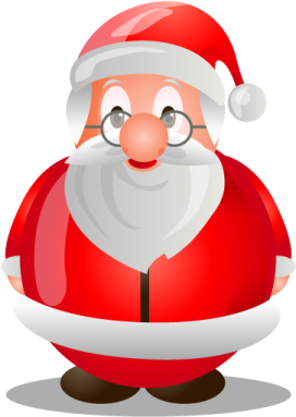 a santa claus with glasses and beard