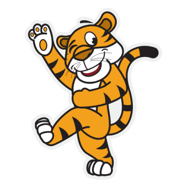 a cartoon tiger dancing