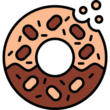 a donut with chocolate on it