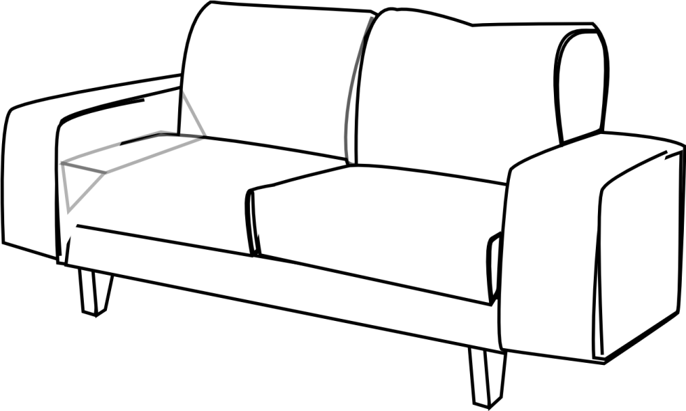 how to draw a couch
