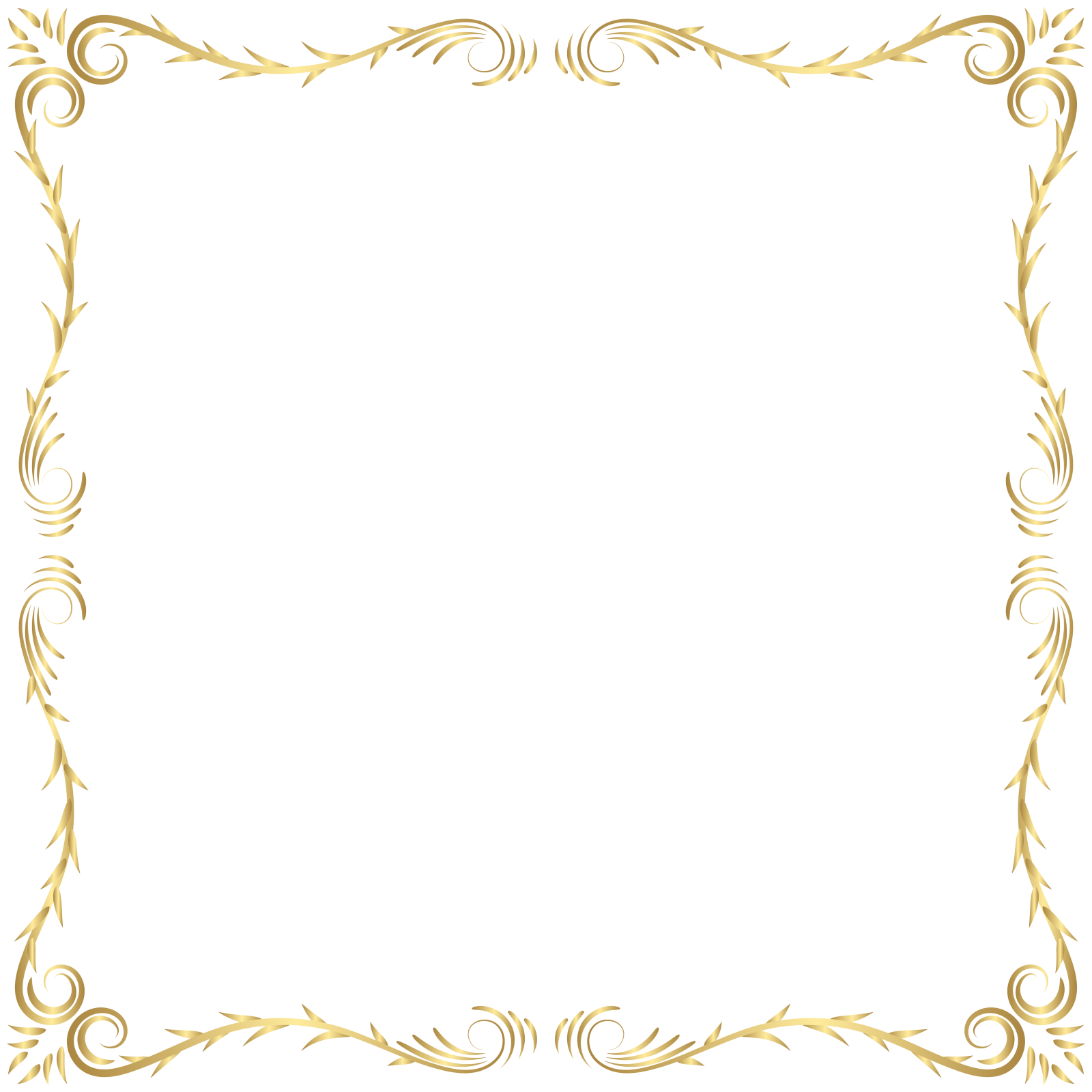 a gold frame with swirls and scrolls