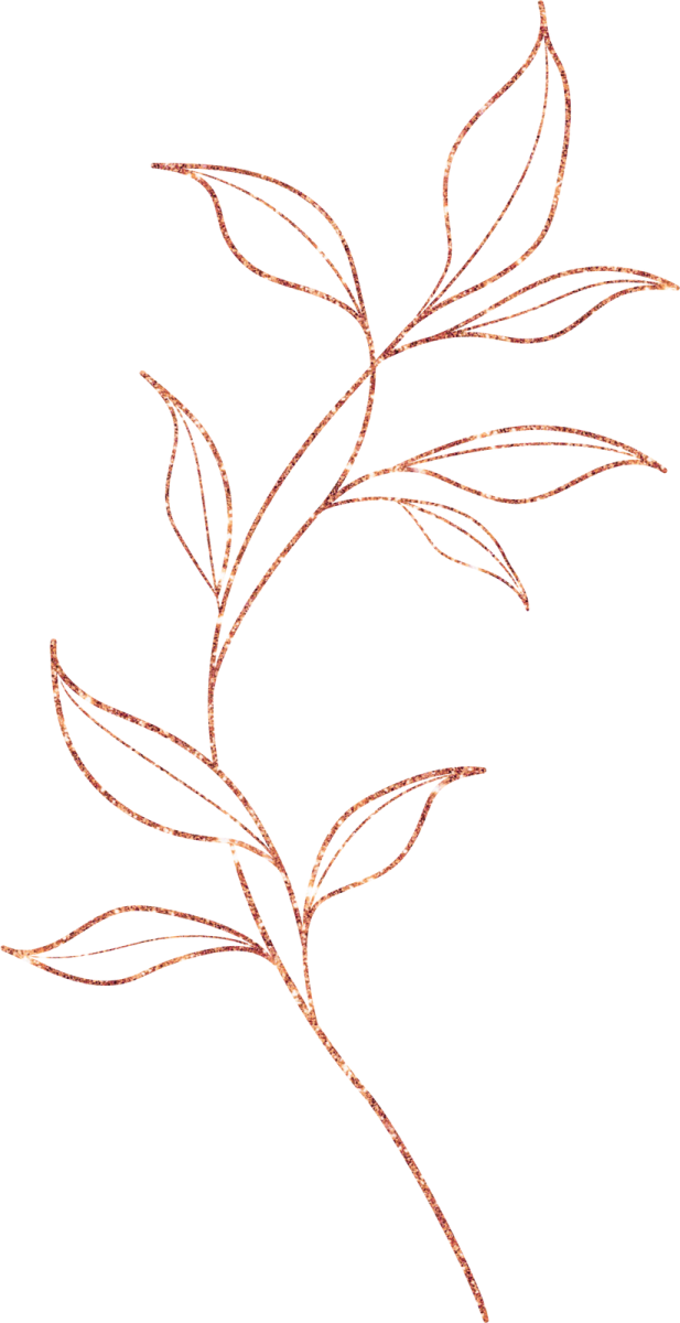 a drawing of a branch with leaves