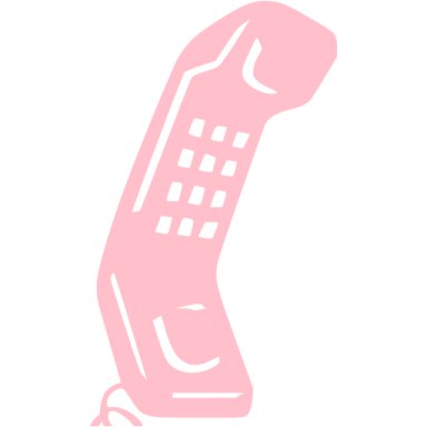 a pink phone with a white background