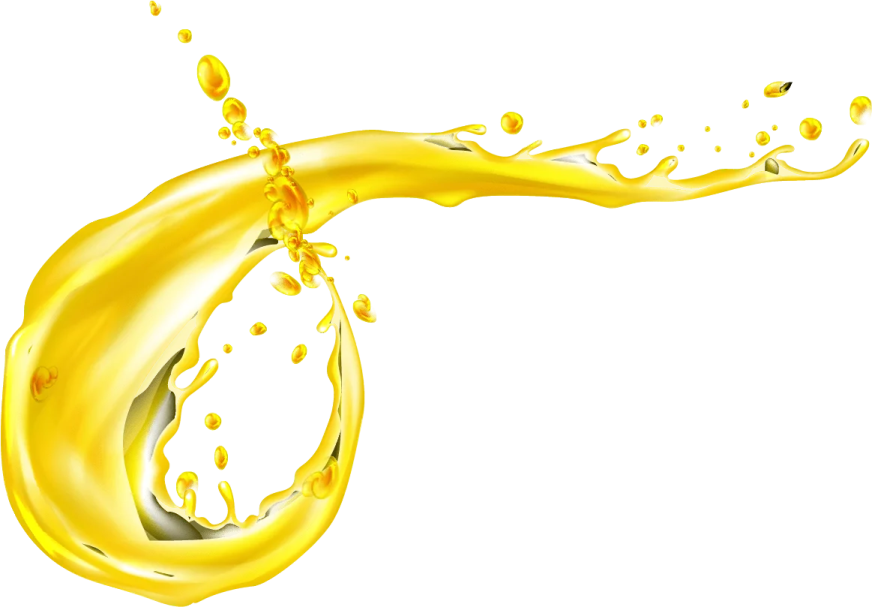 a splash of oil on a white background
