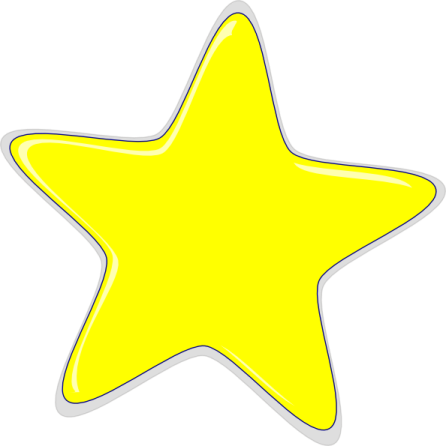 a yellow star on a white background
