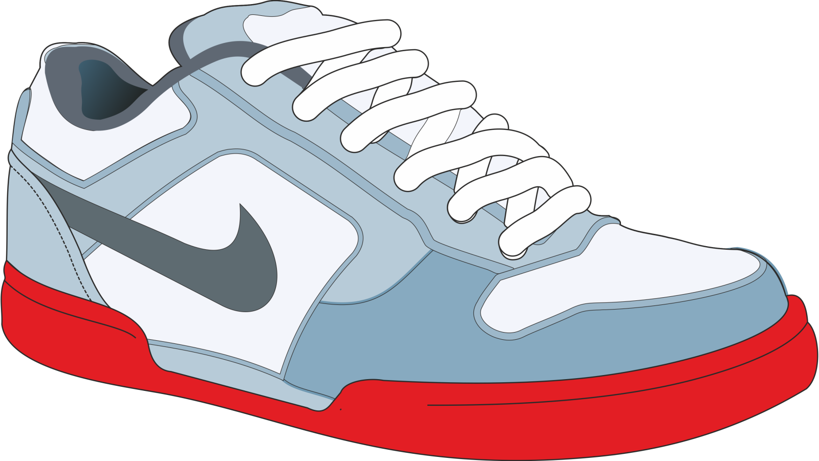 a pair of sneakers with red soles
