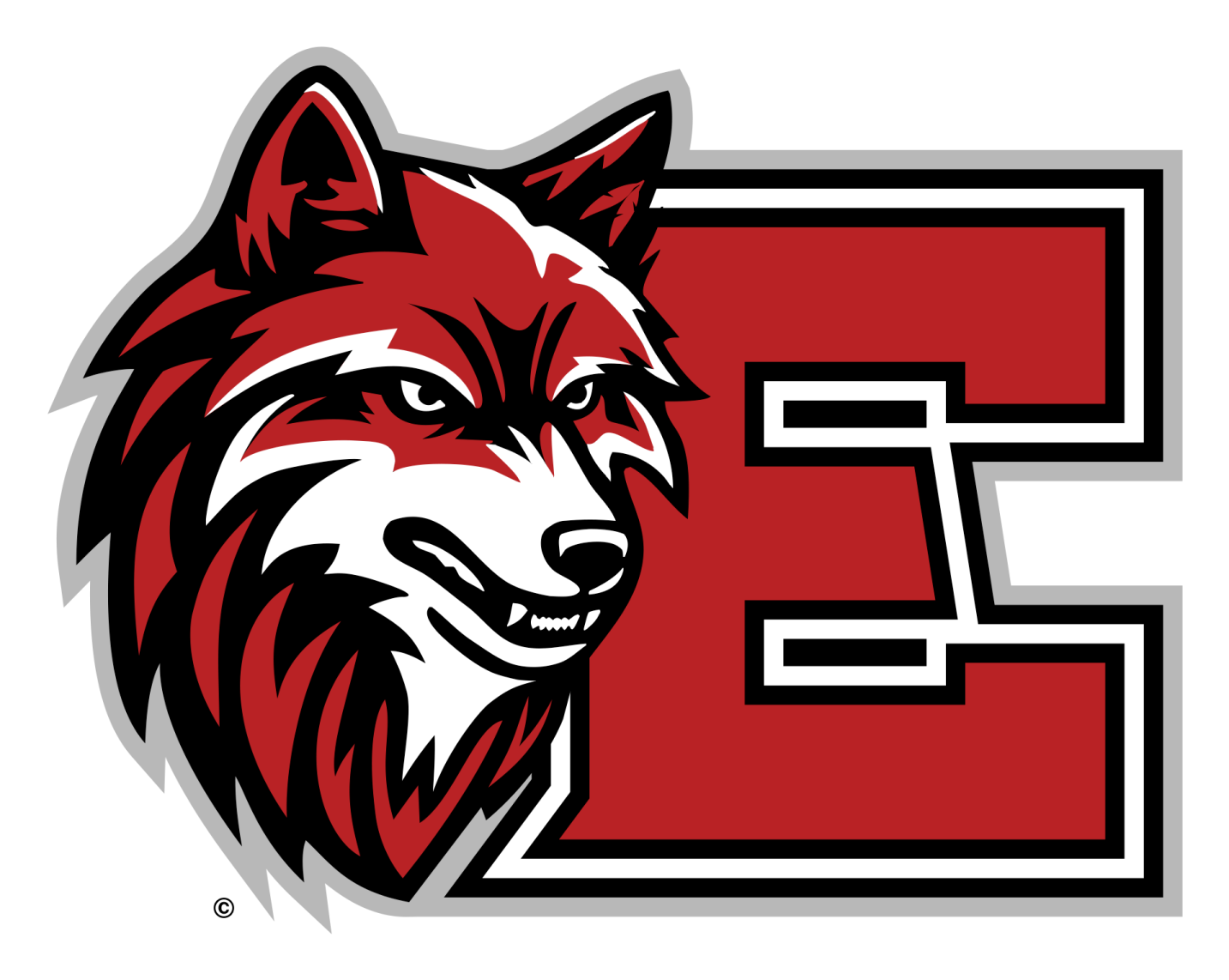 the logo of the red wolves