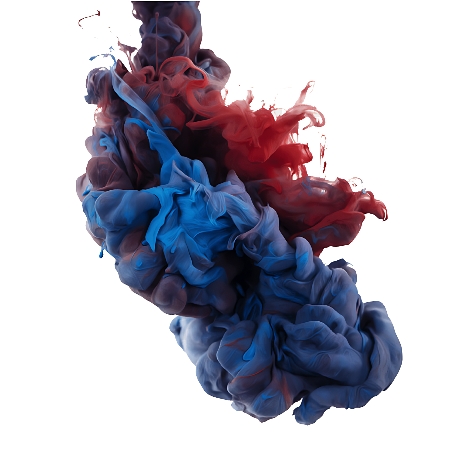 red and blue smoke