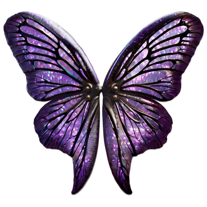 a purple butterfly on a white background