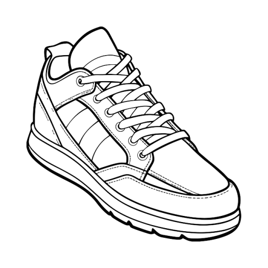 a drawing of a shoe