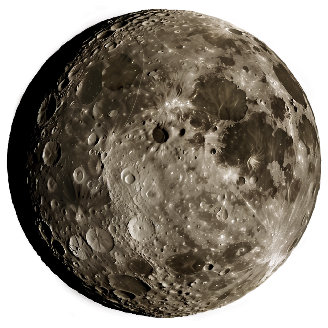 a close up view of the moon