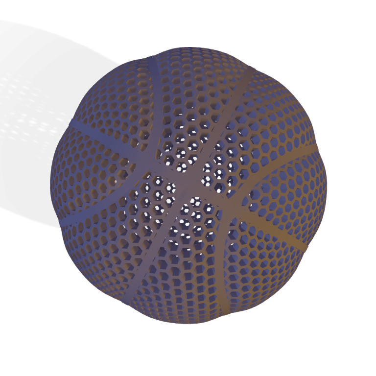 an image of a sphere with holes on it