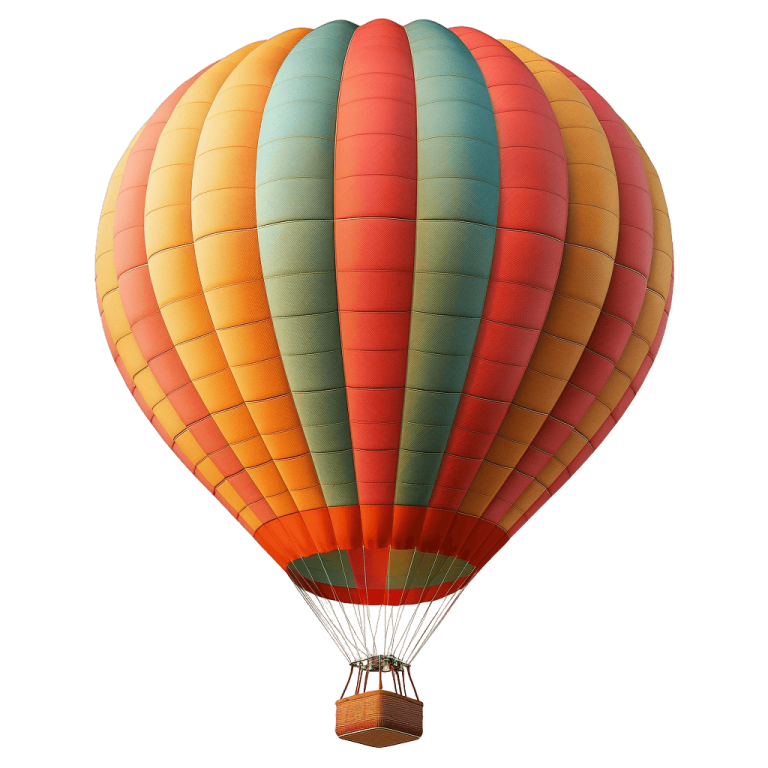 a colorful hot air balloon flying in the sky