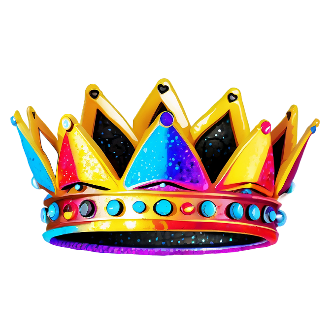 a colorful crown on a white background