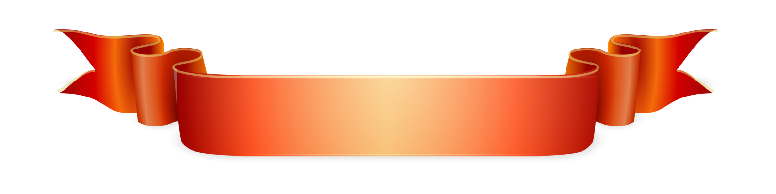 a red ribbon with a gold border vector