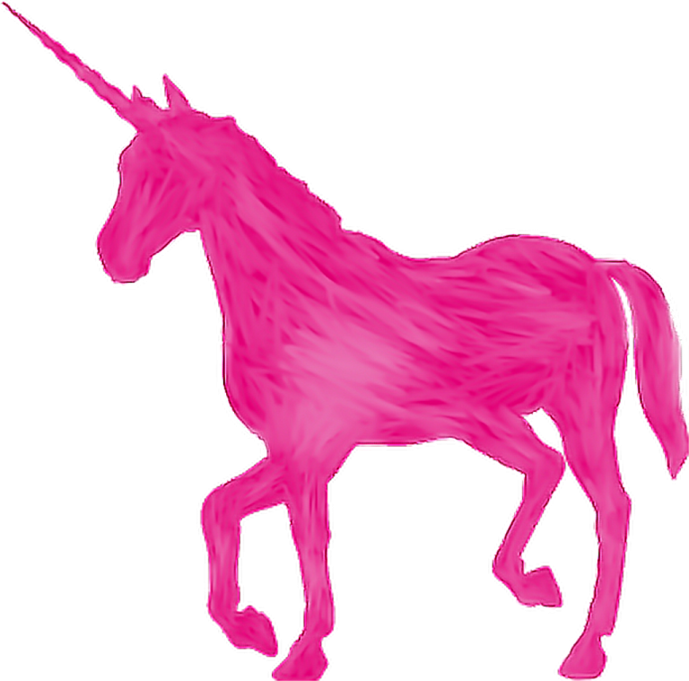 a pink unicorn on a white background