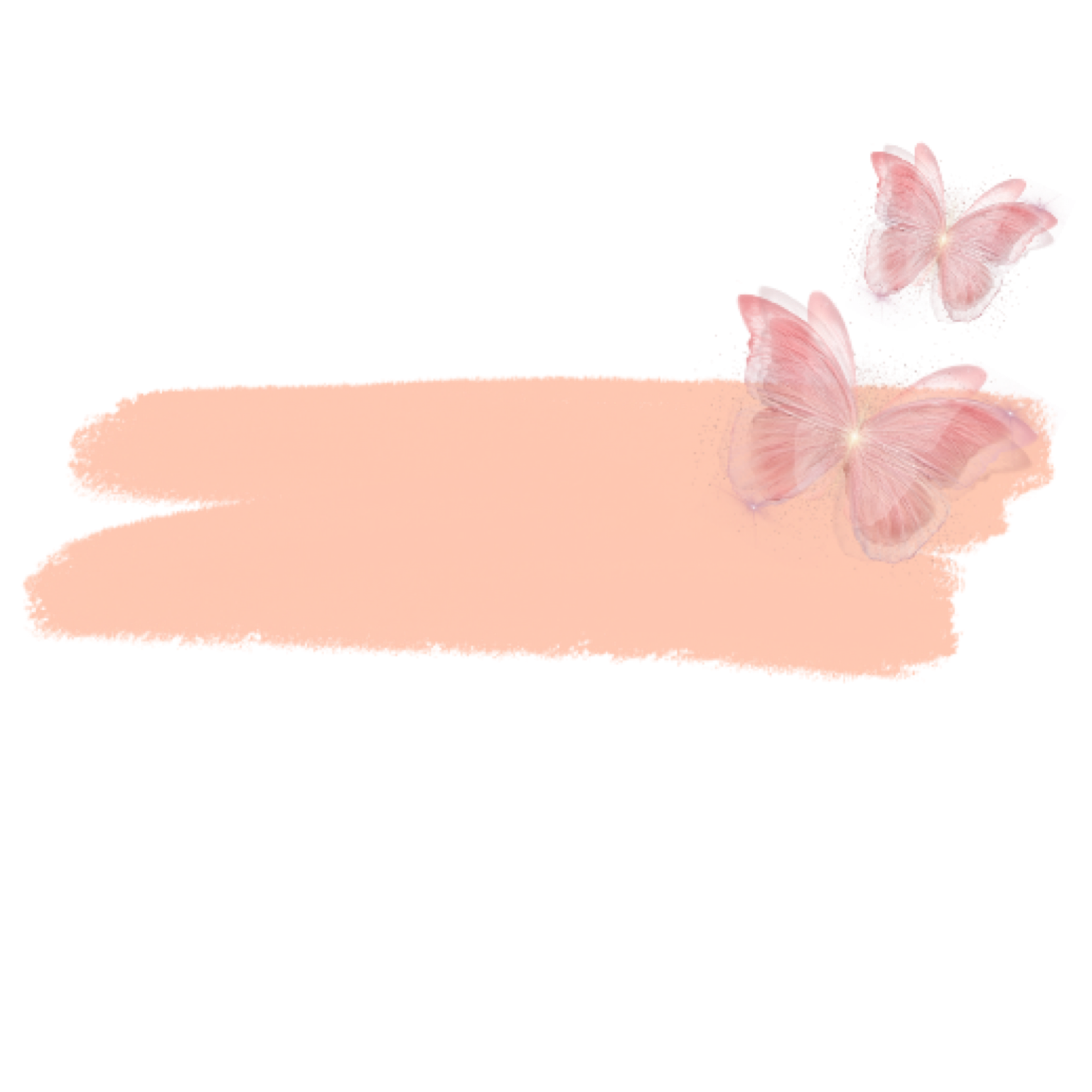 two pink butterflies on a white background
