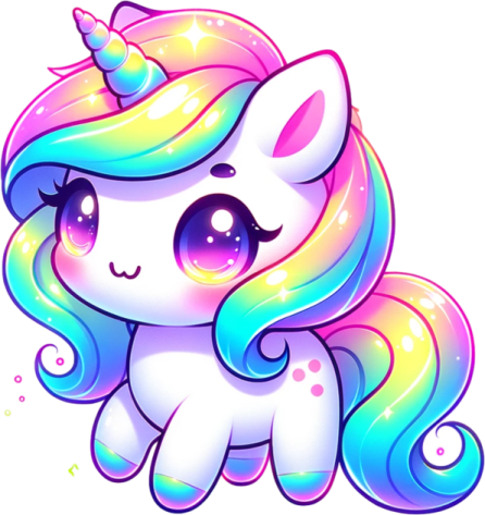 a cute little pony with a rainbow mane