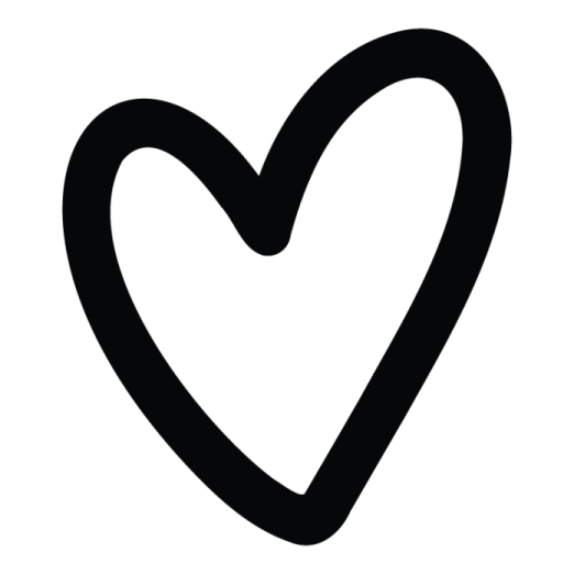 a black and white heart icon
