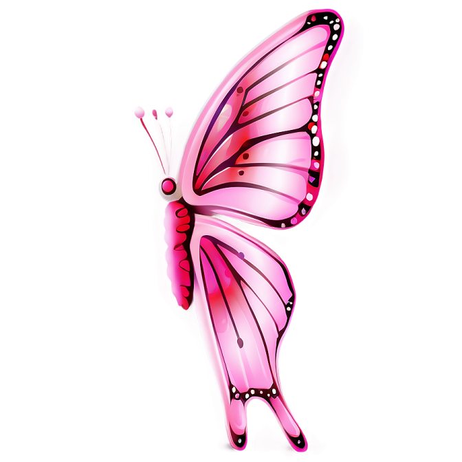 a pink butterfly on a white background