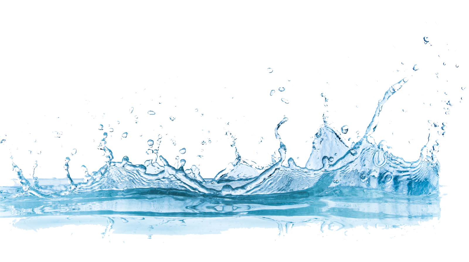 water splash on white background
