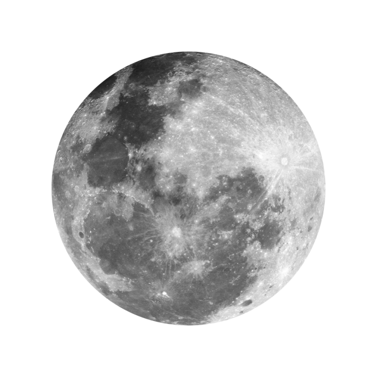 a full moon on a white background