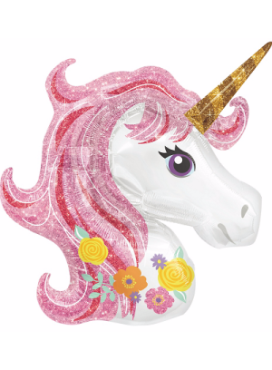 unicorn head foil balloon