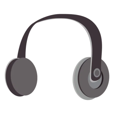 a pair of headphones on a white background