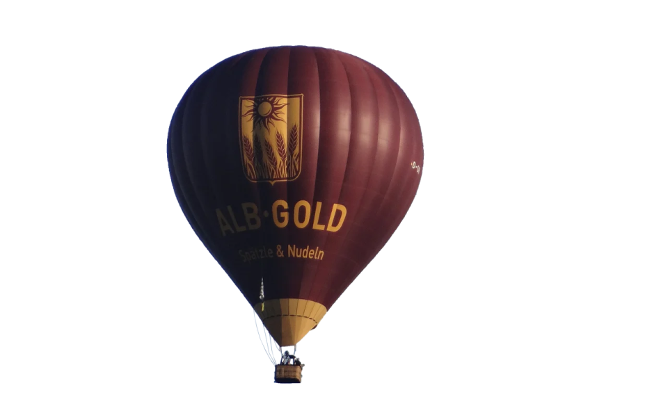 a hot air balloon flying in the sky