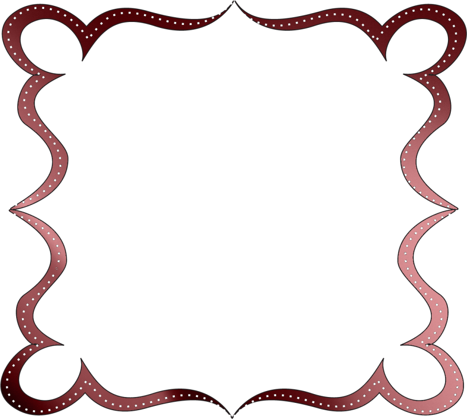 a red and white frame with polka dots