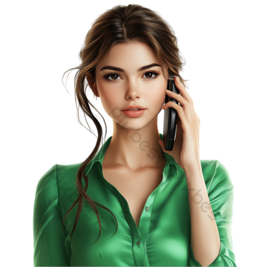 a beautiful woman talking on the phone