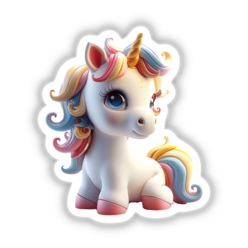 a cute little pony sitting on top of a cloud