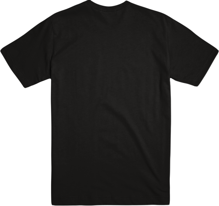a black t - shirt on a white background