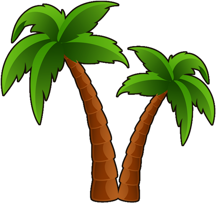 two palm trees