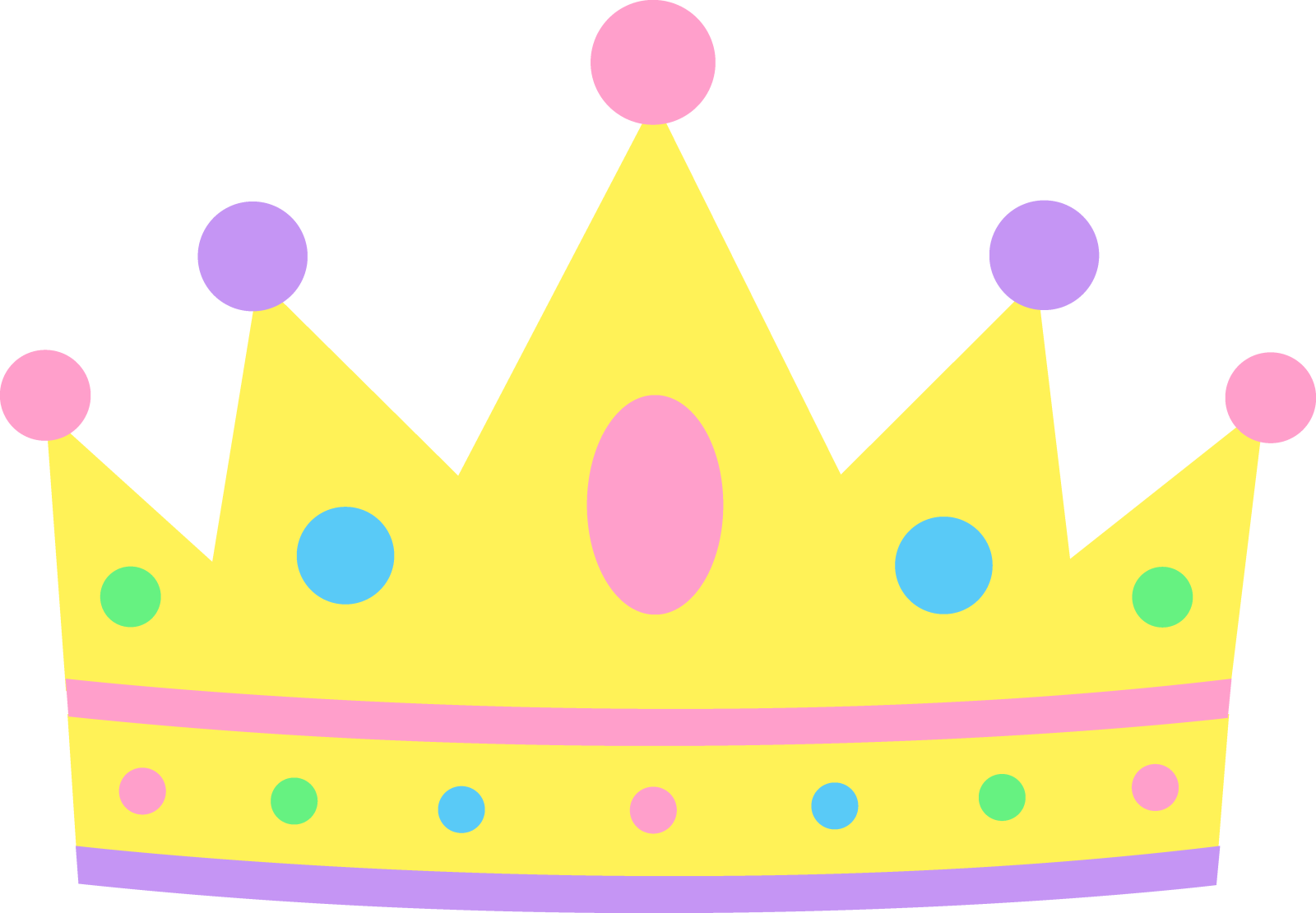 a yellow crown with polka dots on it