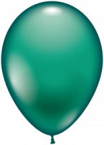 a green balloon on a white background