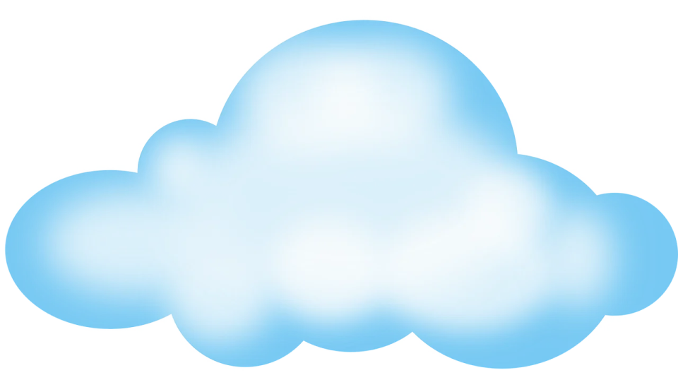 a blue cloud