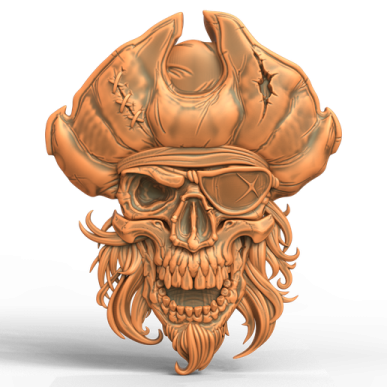 an image of a skull wearing a pirate hat