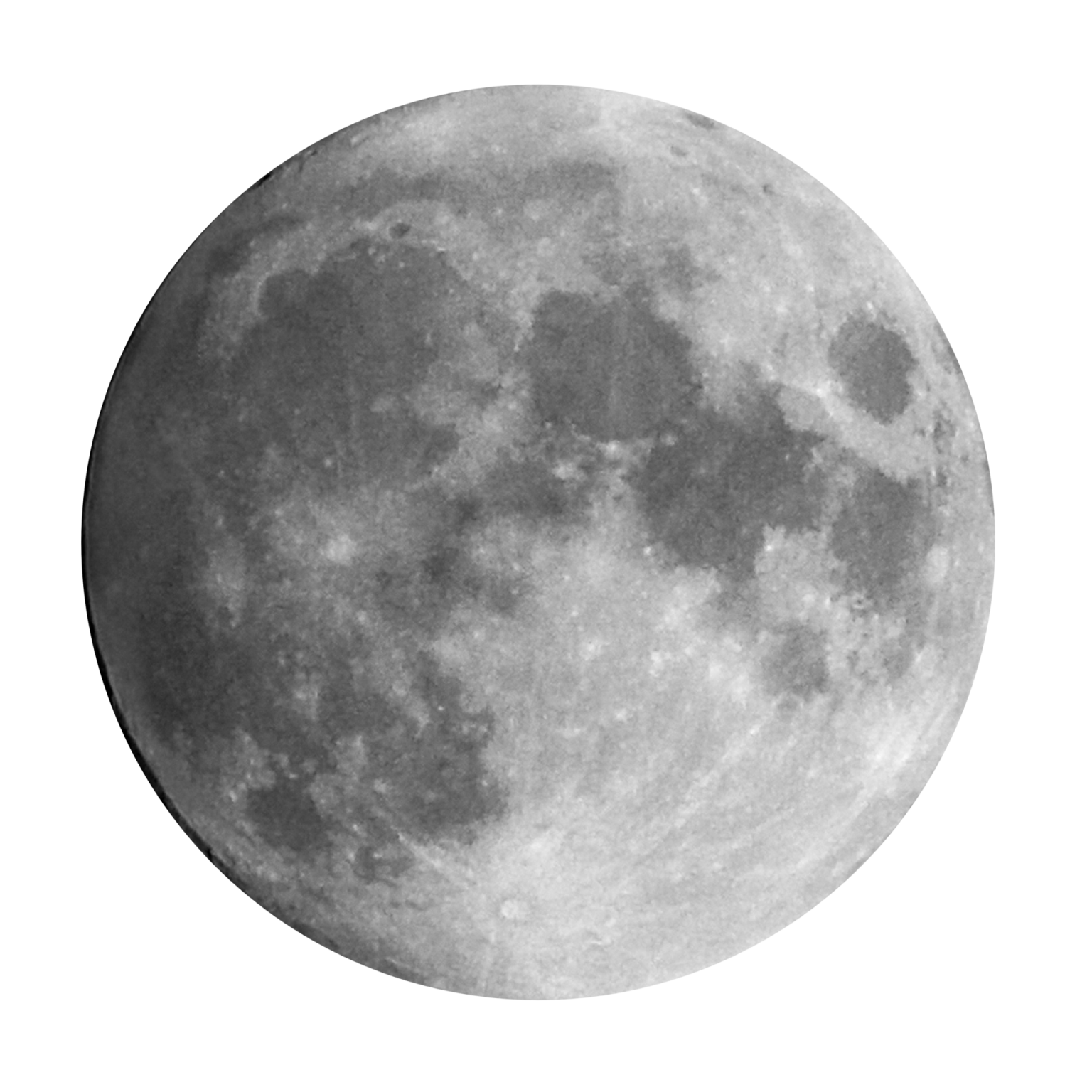 a full moon on a white background