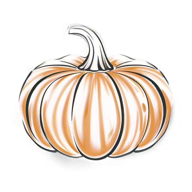 a white pumpkin with black stripes on it
