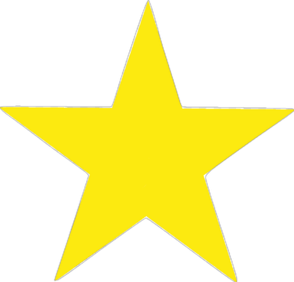 a yellow star on a white background