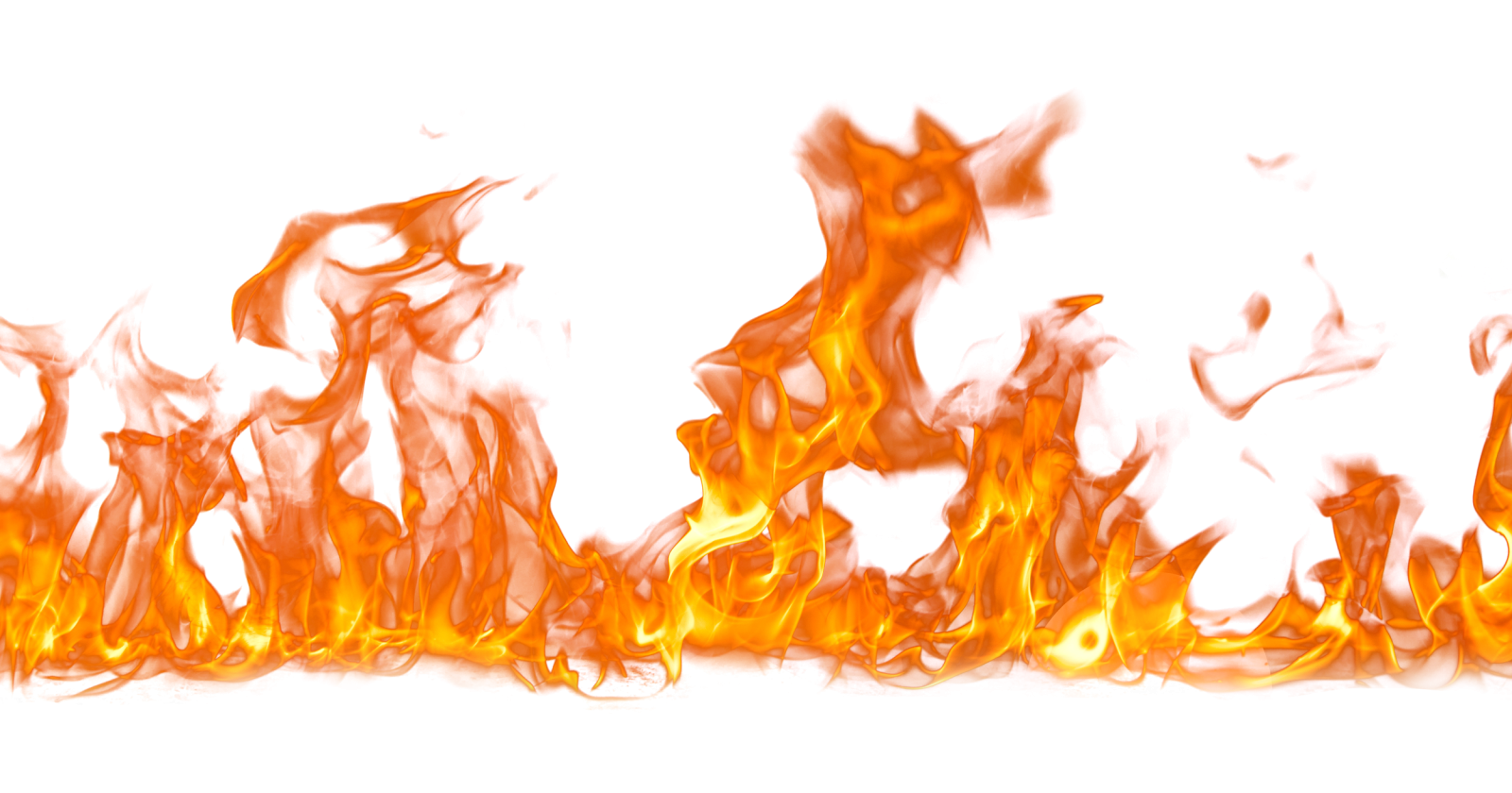 fire flames on a white background