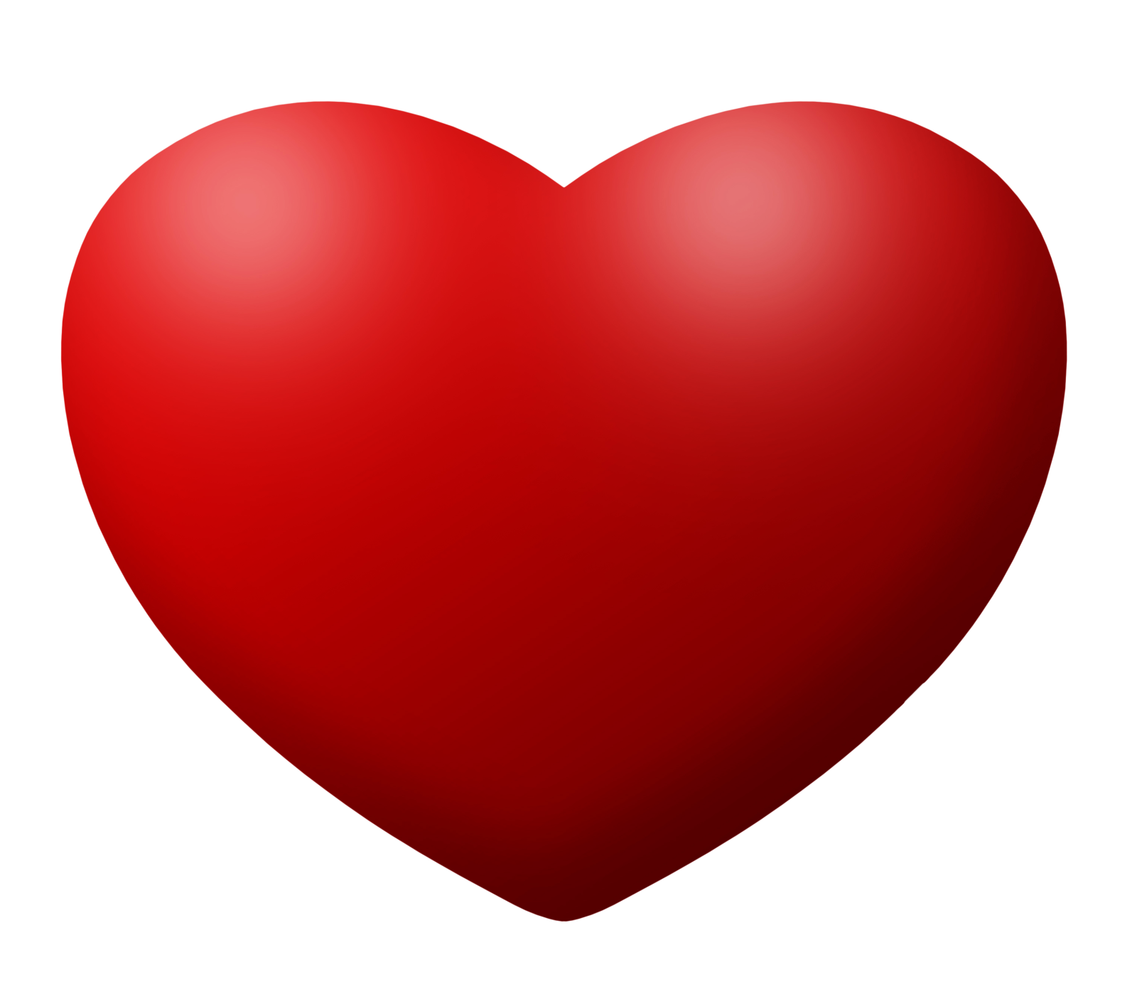 a red heart on white background