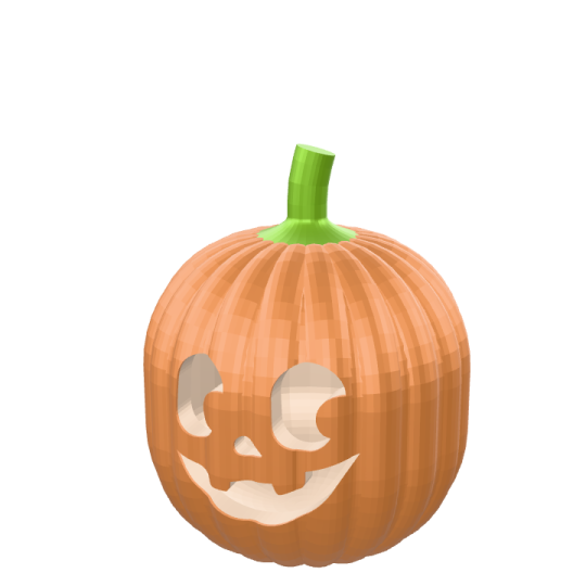 a pumpkin with the face cut out